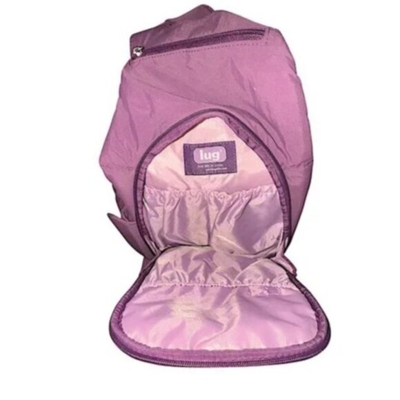 Lug Plum Purple Backpack With Adjustable Straps & Multiple Pockets For Women - Picture 4 of 13